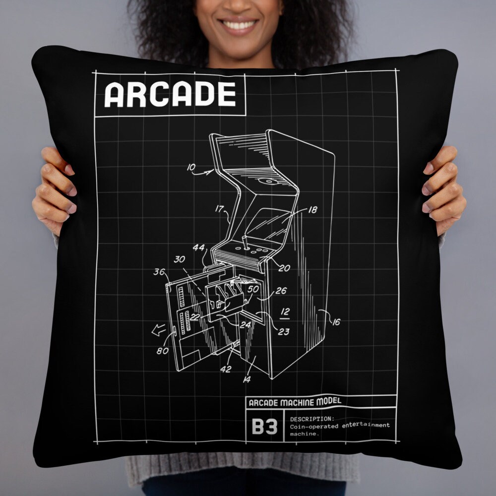 Retro decorative pillow Gaming decor pillow games gamer Etsy