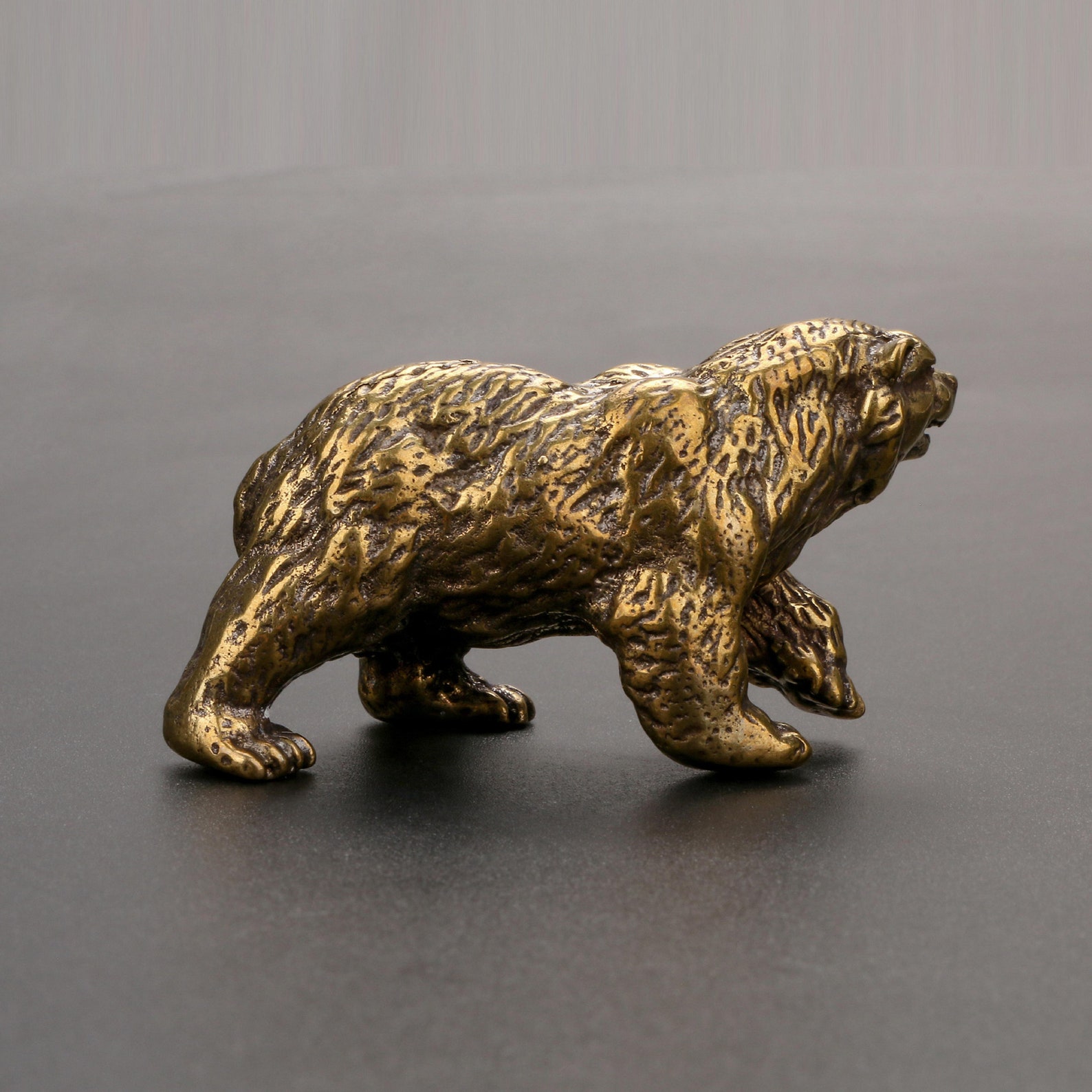 155g Home Decor Brass Bear Polar Bear Sculptures and Statues Etsy