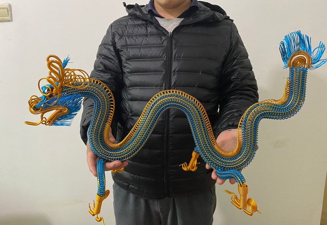 25 Metal Wire Wrapped Dragon Hand Made Weave Aluminium Wire Dragon Jewelry Craft Wire Home Decor