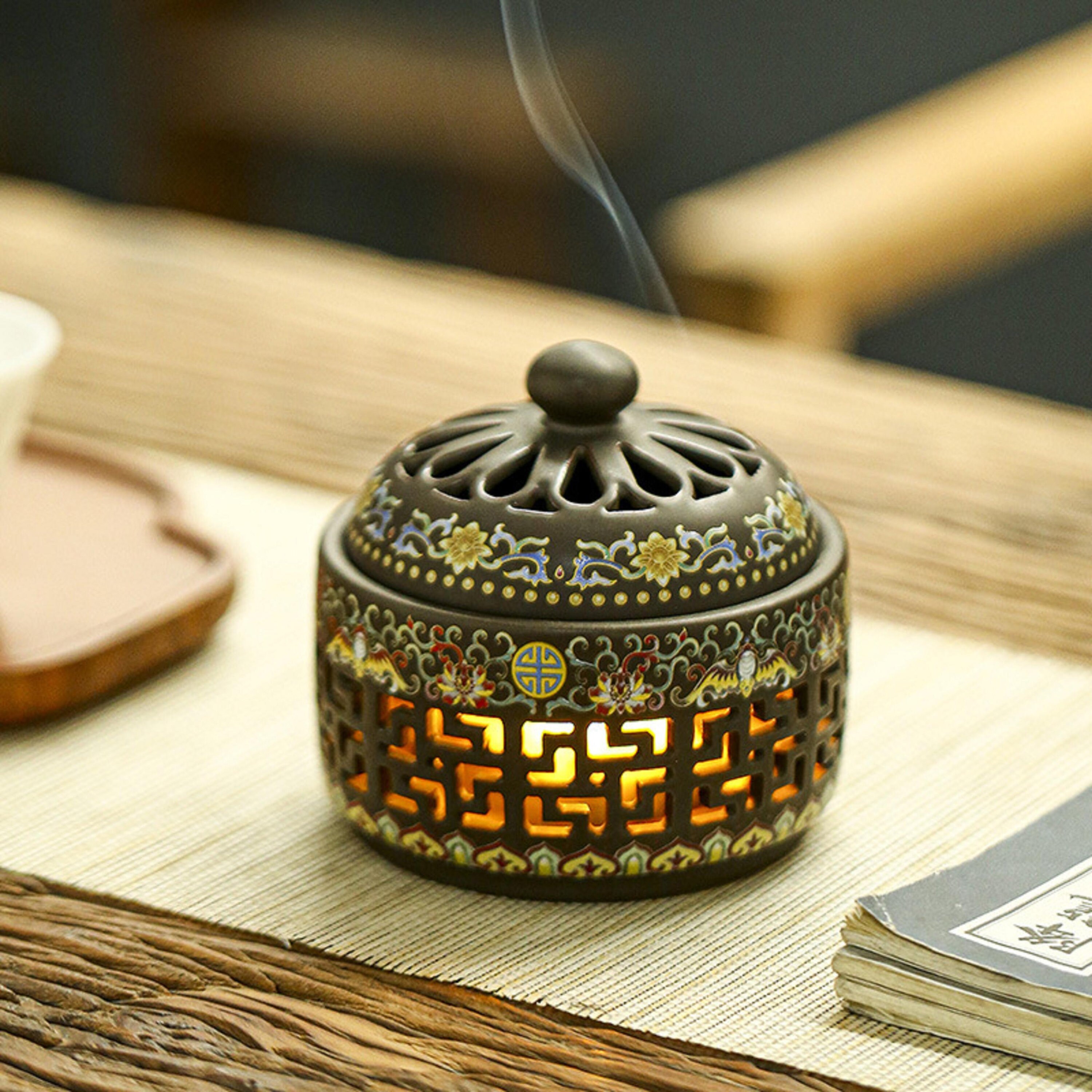Incense holder Ash catcher Incense Burner LED sandalwood Etsy
