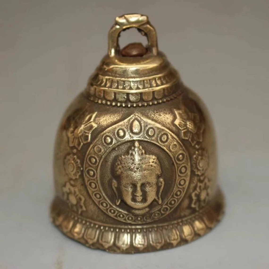 Tibet Buddha bell Antique Nepal brass statue copper pure Etsy