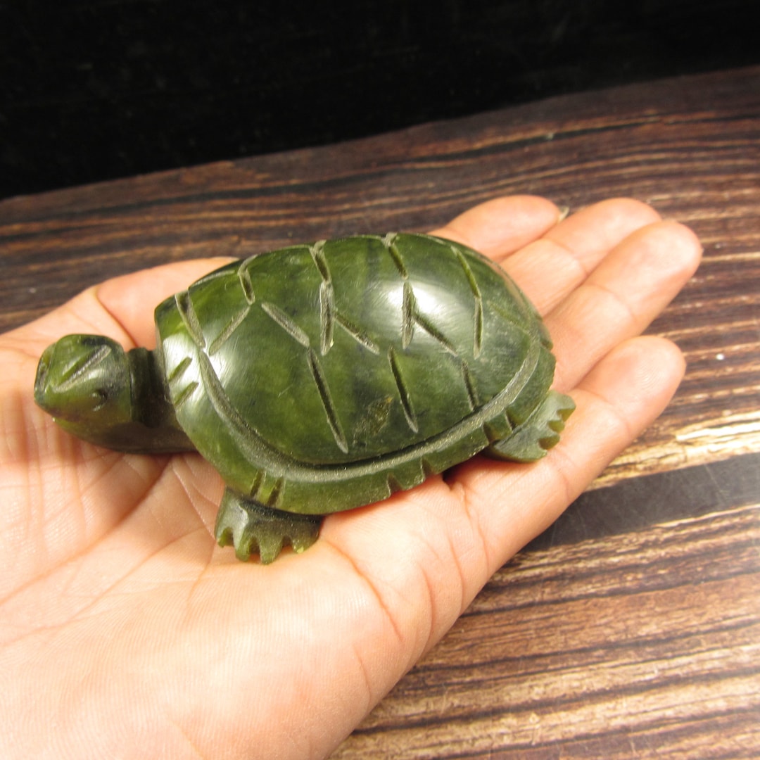 Green Jade, Nature Stone Healing, Crystal Turtle Statue, Feng Shui ...