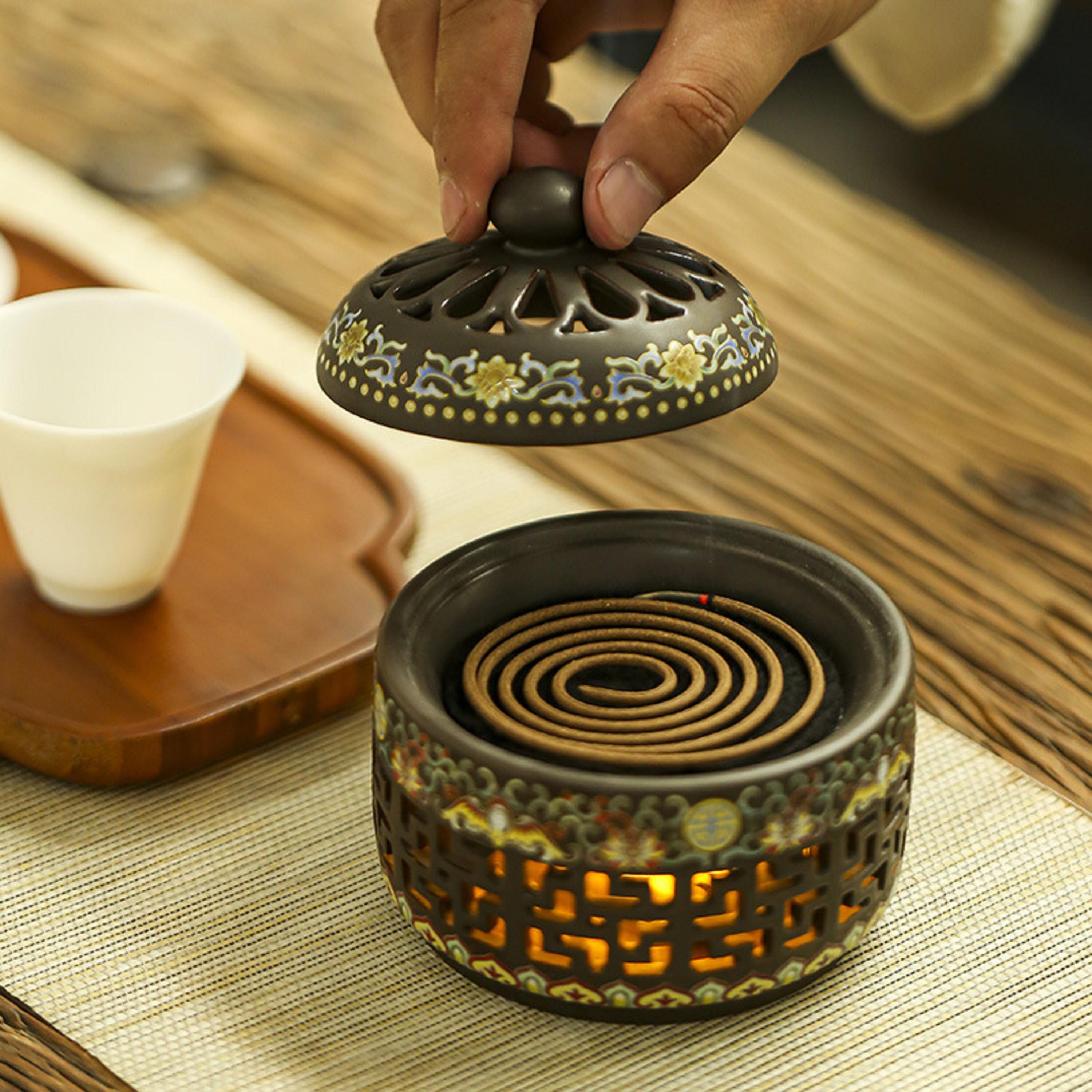 Incense holder Ash catcher Incense Burner LED sandalwood Etsy