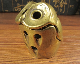 Decorative Vintage Bronze Animal Censer Incense Burner, Ritual Owl Incense holder, Tibet culture Bird Shape Ash catcher censer Incensory