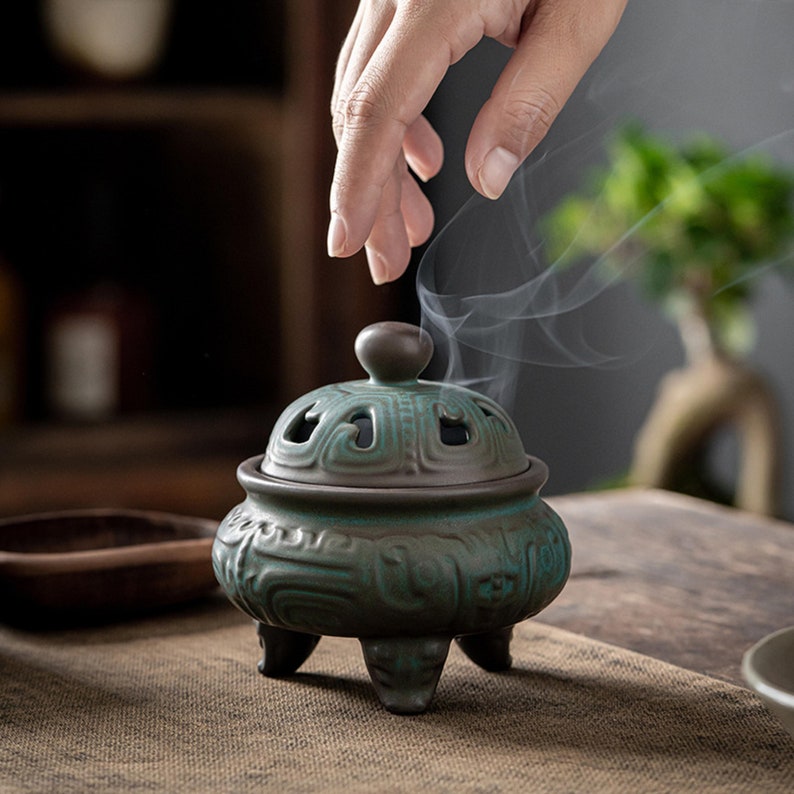 Incense Holder Ash Catcher Swinging Burner Pot Censer Etsy