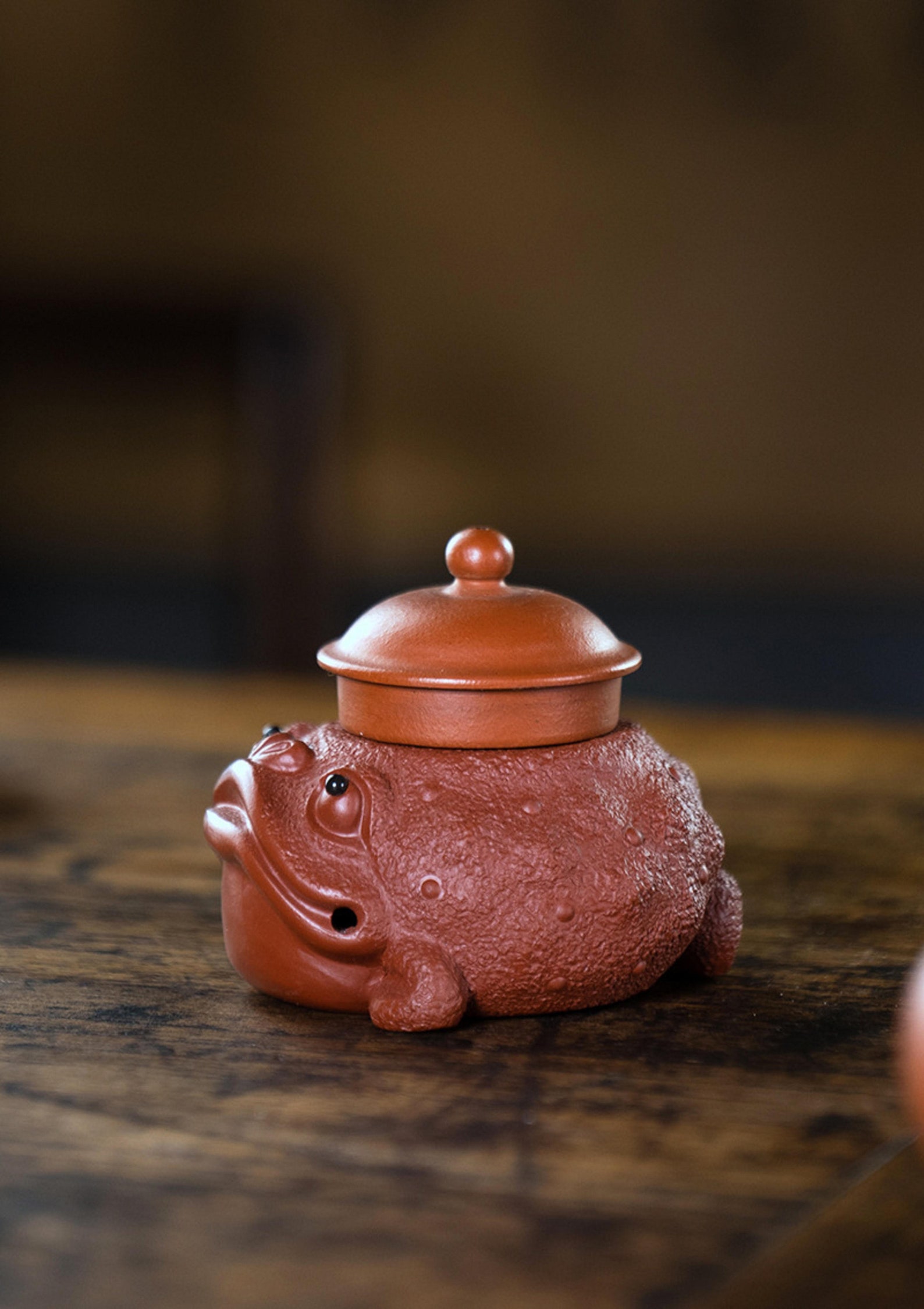 Teapot lid holder Teapot cover Tea pet Fortune frog Etsy
