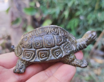 SPIギャラリー ブロンズ製ウミガメ（花崗岩製）置物、ペーパーウェイト