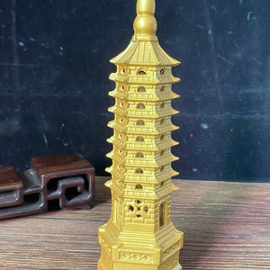 Brass Wen Chang Tower, Feng Shui Pagoda, Education Tower, Students Academic help Success prosperity 9 level Ward off evil spirits,buddhist