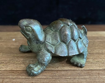 ブロンズ赤亀、庭の装飾、ブロンズ亀像、動物彫刻、亀の置物、手彫り亀