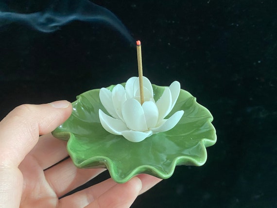 Flor de loto de cerámica flor de loto incienso inserto Adornos - Etsy España Flor de loto de cerámica flor de loto incienso inserto Adornos - Etsy España