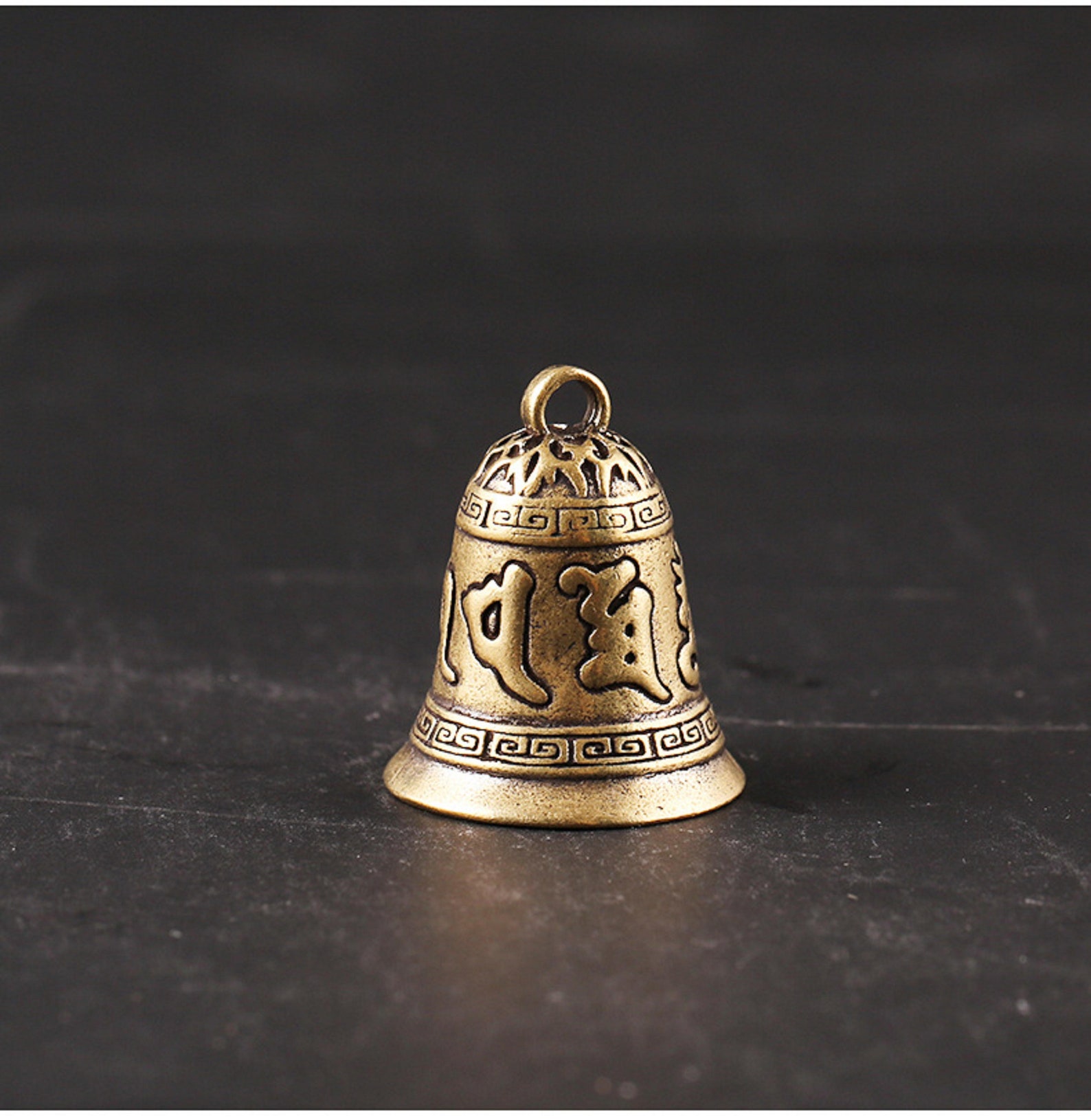 Will get 5 pics Tibet / Buddha bell Antique brass statue Etsy