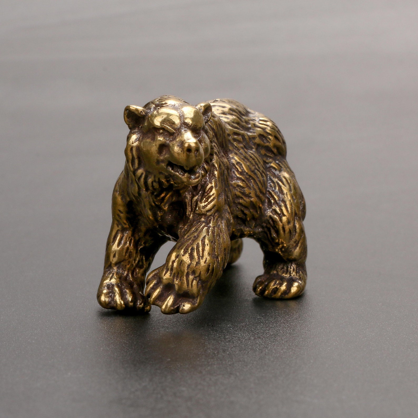 155g Home Decor Brass Bear Polar Bear Sculptures and Statues Etsy