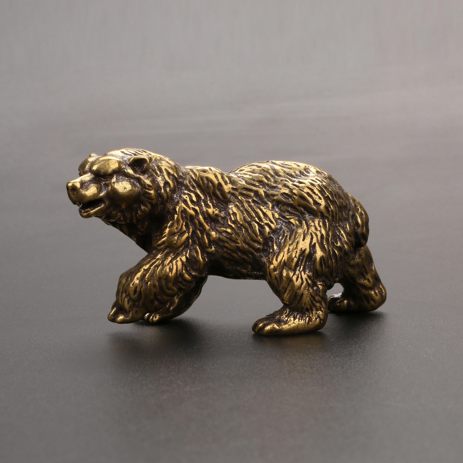155g Home Decor Brass Bear Polar Bear Sculptures and Statues Etsy