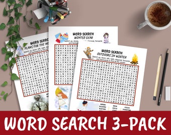 Bird Themed 3 Pack Printable Word Search Large Print Puzzle|for Seniors ...