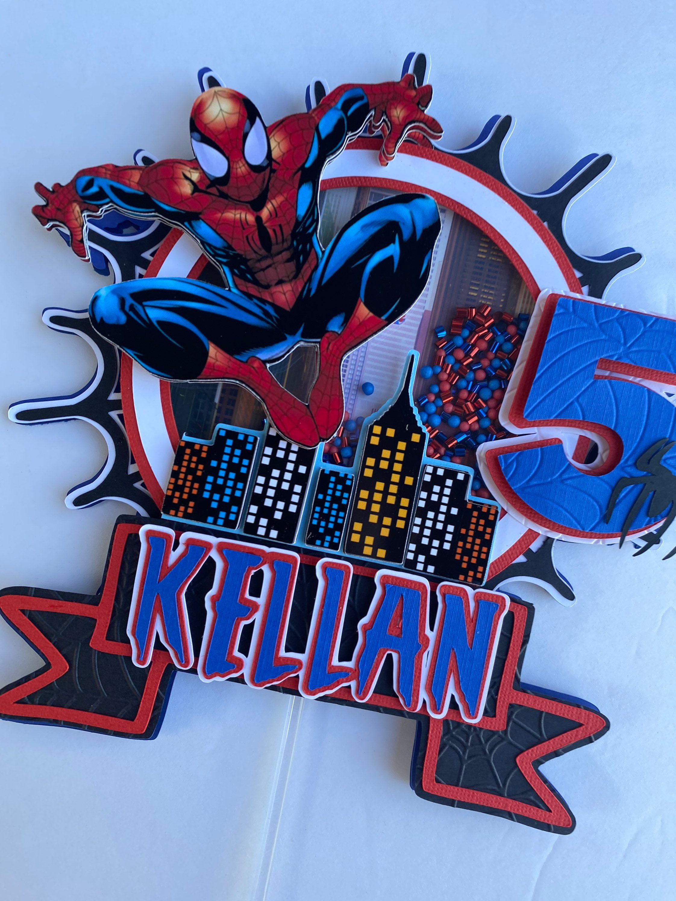SPIDERMAN Caketopper, Cake Decoration Party Spiderman Cake, Colors, 3D  Caketopper, Only CRICUT 