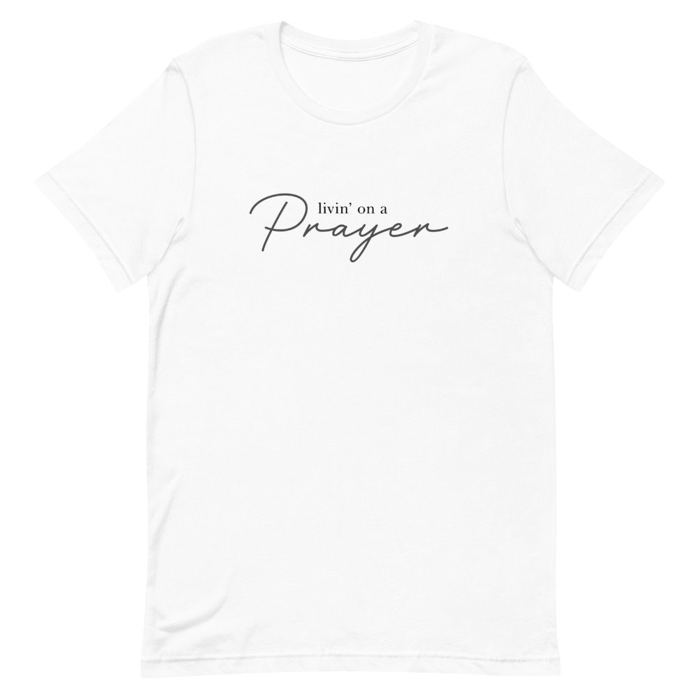 Livin' on A Prayer Shirt Bon Jovi Religious Shirt Jesus Etsy UK