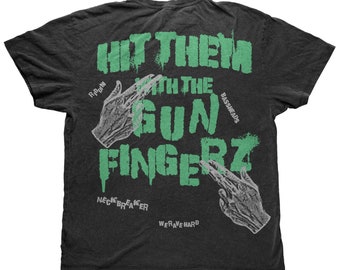 Gun Fingers Rave T-shirt - Music Festival T-shirt, Rave Shirt For Men, EDM Shirt, Rave Merch, Unisex Rave Shirt