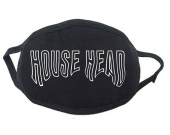 House Head Face Mask (Reflecive Print)- Rave mask, festival face mask, EDM face mask, riddim face mask, dub step face mask