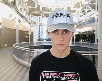 Headbanger Reflect Dad Hat- Dad Hat, Riddim Dad hat. Rave cap, EDM unisex hat,  dubstep hat, EDM Music Cap