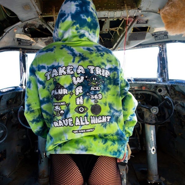 Take a Trip Hoodie- Rave Hoodie, Music Festival pullover , Rave hoodie For Men, EDM hoodie , Rave Merch, Unisex Rave hoodie