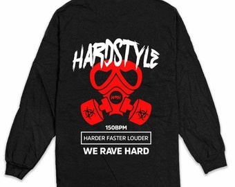 Hardstyle Gas Mask Long Sleeve Rave Shirt – EDM Festival Apparel