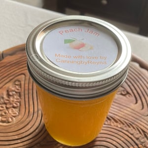 Peach Jam OR Peach Habanero Jam - Homemade!  Made with fresh peaches - great on toast or biscuits!