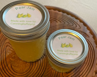 Bundle of 35 - 4oz - Pear Jam - Homemade!  Made with fresh organic Bartlett pears - great on toast or biscuits! Includes Shipping!