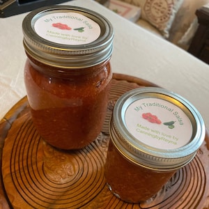 My Traditional Salsa - Homemade! Mild-Medium Heat - Goes great with tortilla chips, tacos, fajitas, nachos, or on eggs!