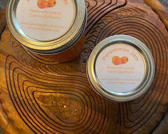 NEW! Persimmon Jam - Homemade! Made with fresh Fuyu persimmons and lemon juice.  Great on toast, bagels and/or biscuits!