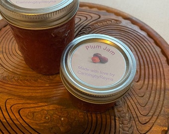 Bundle of 8 - 4 8oz Low Sugar Plum Jam and 4 8oz Low Sugar Apricot Jam - Homemade!    Includes Shipping!