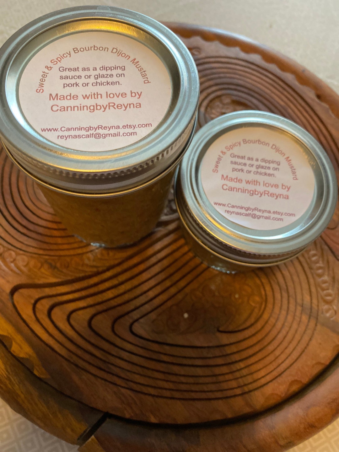 Sweet & Spicy Bourbon Dijon Mustard Homemade Great Etsy