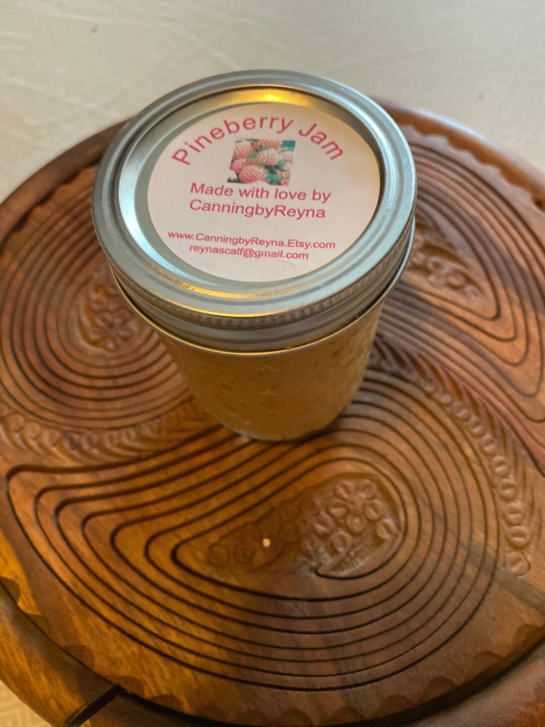 Pineberry Jam Homemade Made With Fresh Pineberries These Are a Winter Frost Berry, Looks Like a