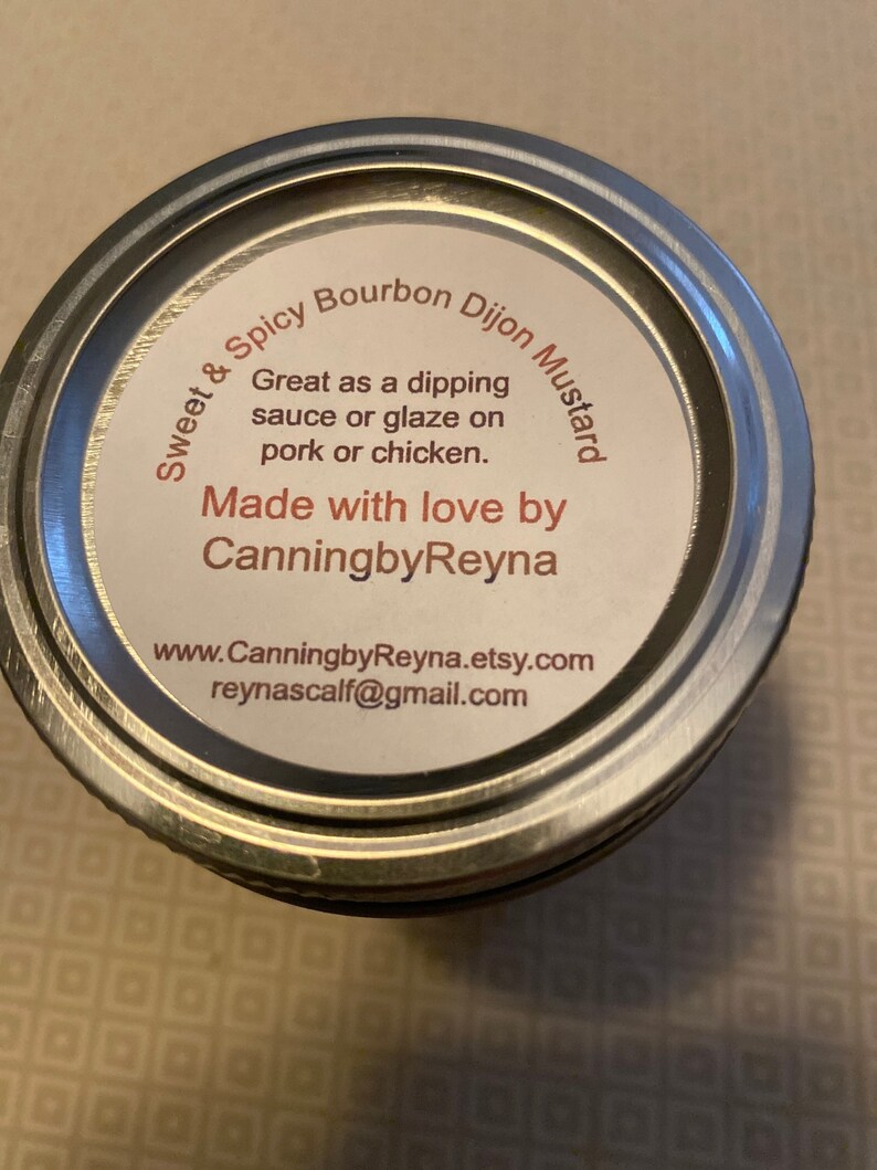 Sweet & Spicy Bourbon Dijon Mustard Homemade Great Etsy