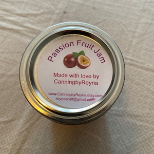Passion Fruit Jam - Homemade!  Made with fresh seedless Passion fruit!  Great on toast, bagels or biscuits!