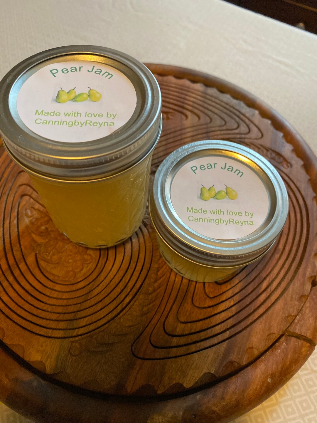 Pear Jam Homemade Made With Fresh Organic Bartlett Pears Great on Toast
