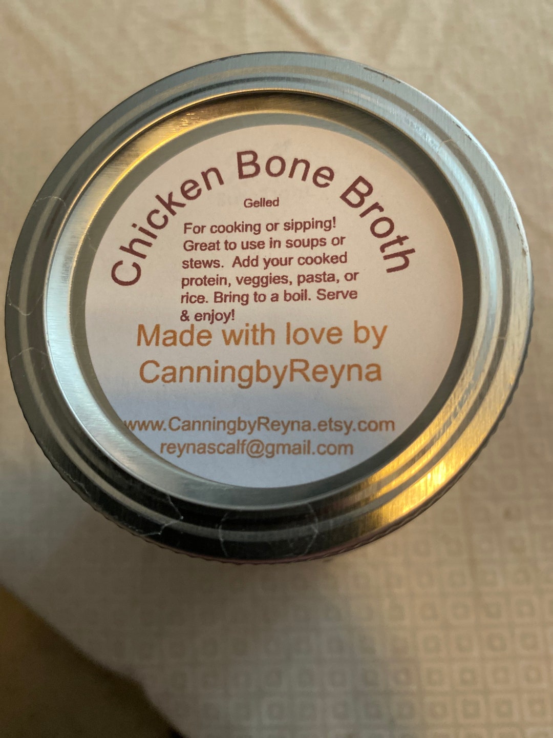 Chicken Bone Broth Made Homemade Grain Fed Chicken Bones, Feet, and