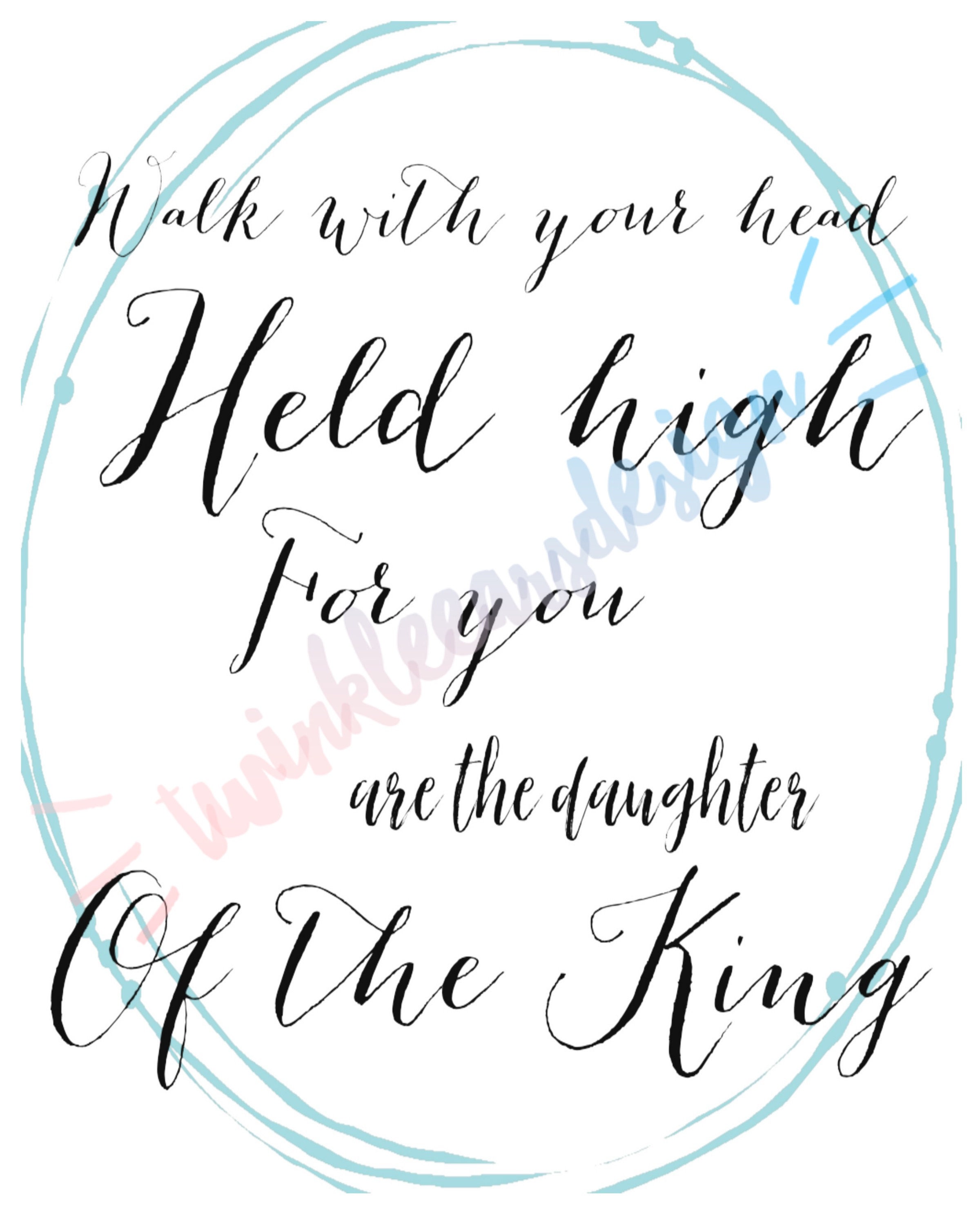 Daughter of the King Instant Download JPEG 8X10 | Etsy