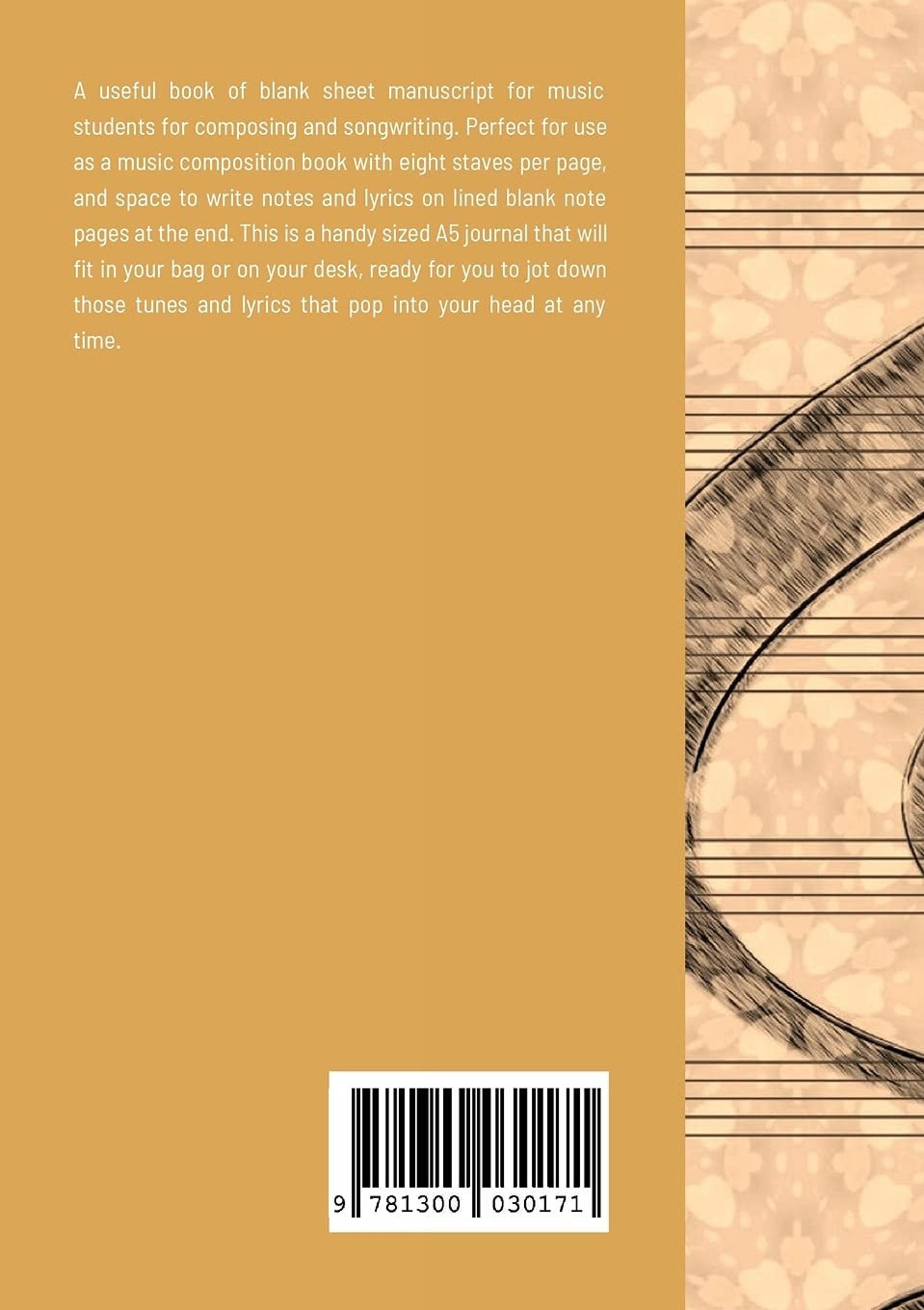 Music Manuscript Book for Students Blank Sheets for Etsy UK