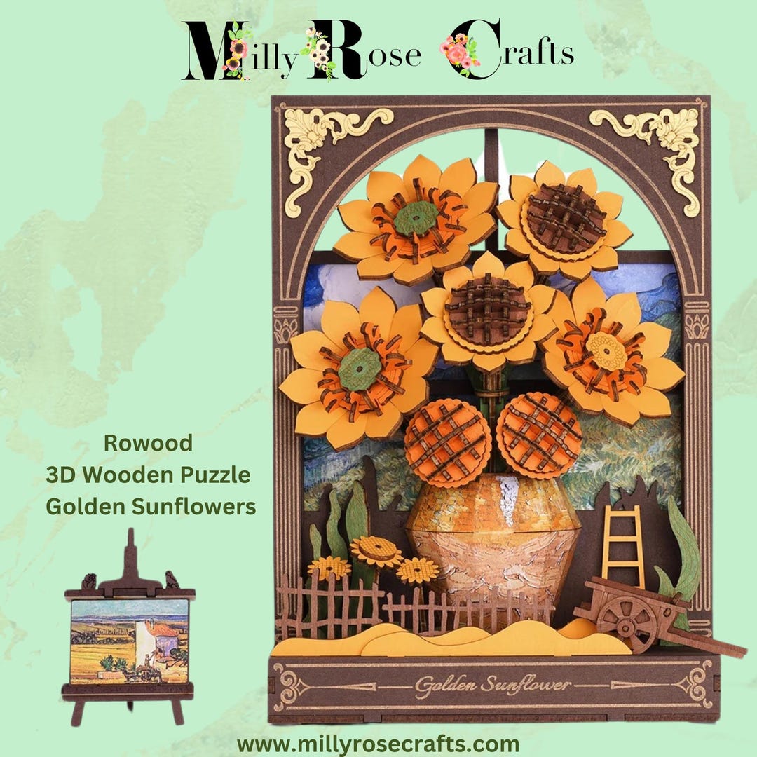3D Flower Wooden Puzzles, DIY Wooden Flowers With Adjustable Stems Building Blocks Set Crafts For Adults Gifts Home Decoration 67pieces