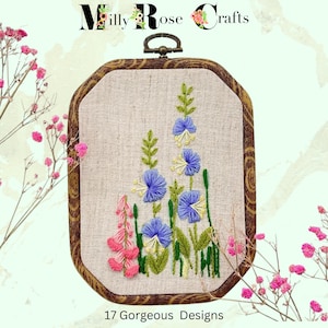 春の花の刺繍キット チューリップ DIY デイジーの花柄 ライラック スノードロップ クローバー 夏の花の刺繍キット、バラのスタンプ クロスステッチ