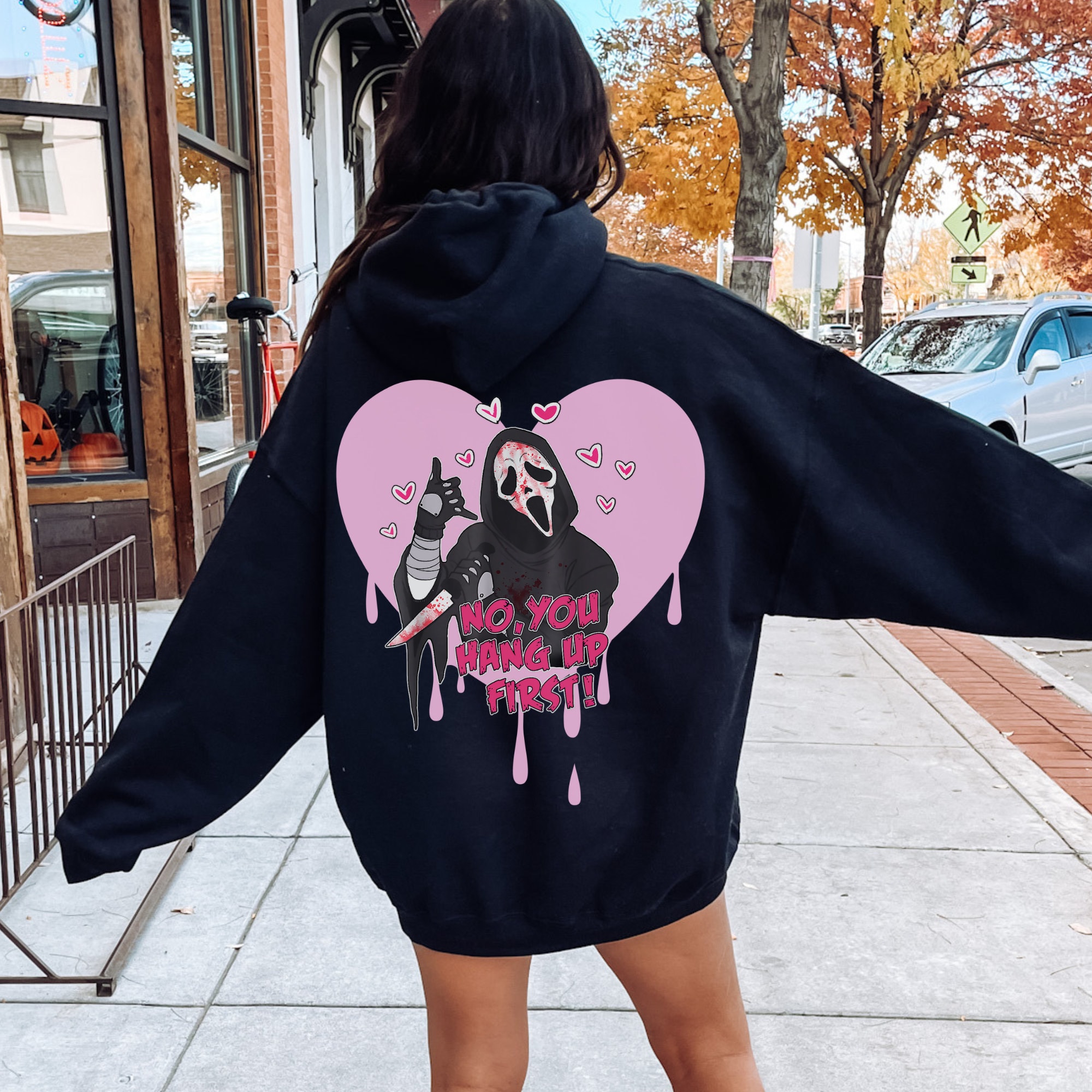 Ghostface Hoodie Scream Sweatshirt Spooky Hoodie No You Hang - Etsy