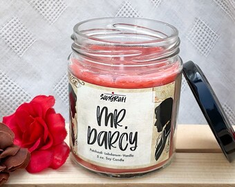 Mr. Darcy Candle | Pride and Prejudice Candle | Jane Austen Candle | Classics candle | Gift for Reader