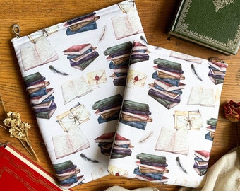 Book sleeve with Zipper | Book Lover Sleeve | Bookish Kindle sleeve | Bibliophile Sleeve | Gift under 20 | Gift for him