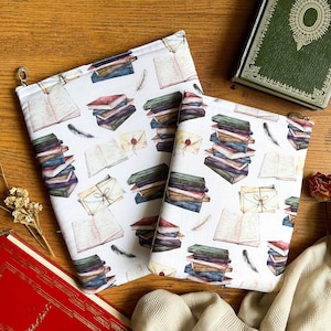 Funda para libro con cremallera / Funda para amantes de los libros / Funda para Kindle de libros / Funda para bibliófilos / Regalo por menos de 20 / Regalo para él