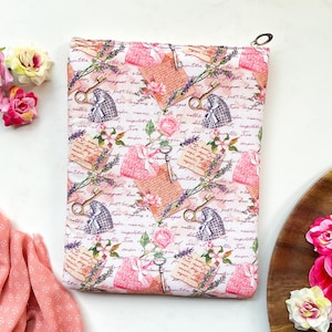 Funda para libro de lectura de romance con cremallera / Funda para iPad con carta de amor / Regalo para ella / Regalo por menos de 20 dólares