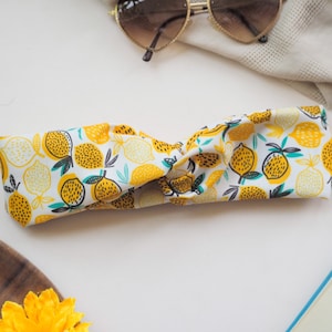 Lemon Headband | Fruit Summer Twisted Headband | Gift for Mom | Gift for her | Gift under 10