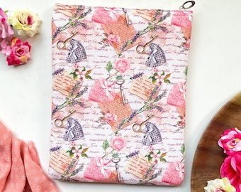 Romance Reader Book sleeve with Zipper | Love Letter iPad Sleeve | Gift for her | Gift under 20