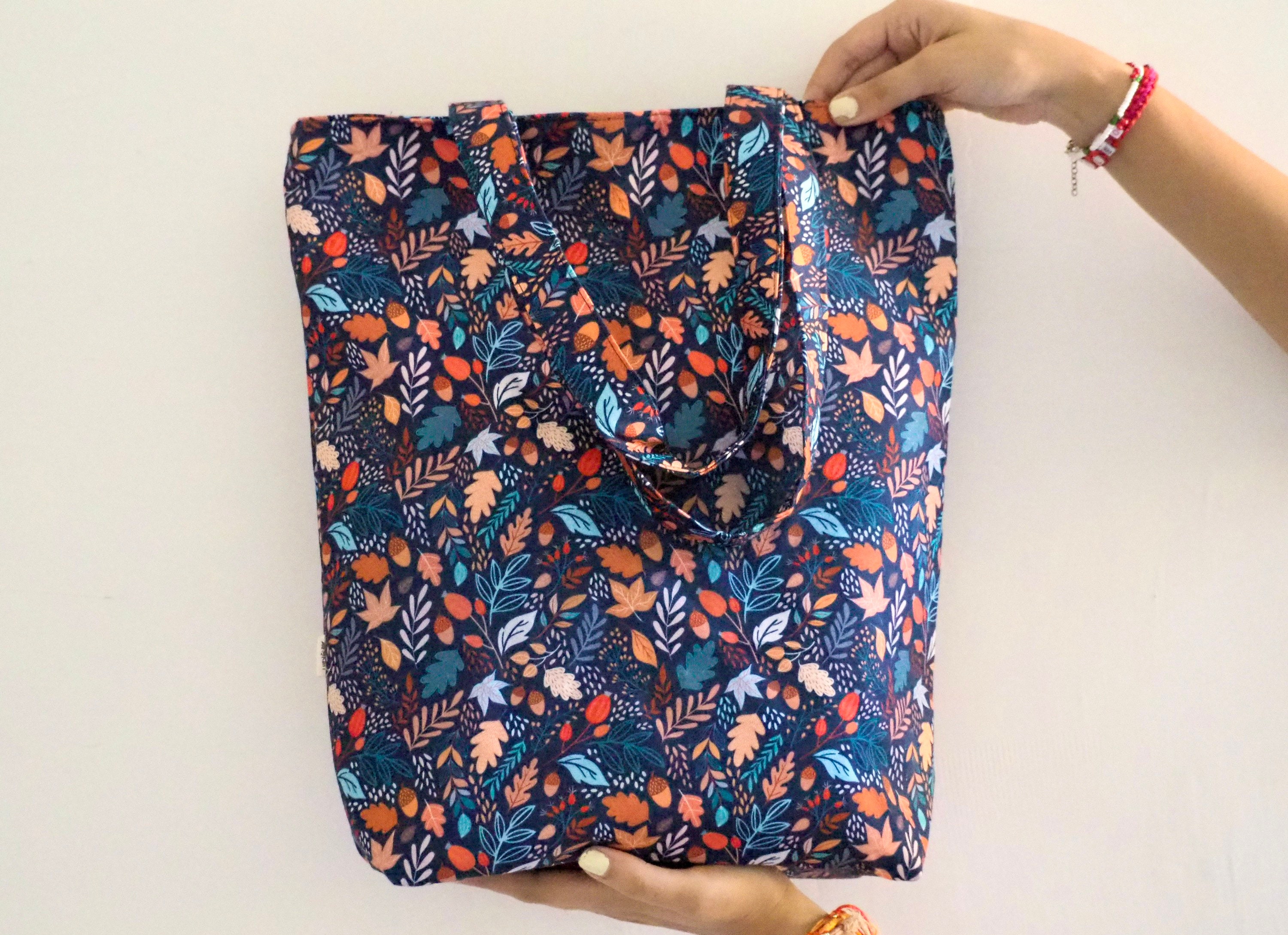 Autumn Forest Tote Bag With Zipper | Fall Tote Bag | Gift
