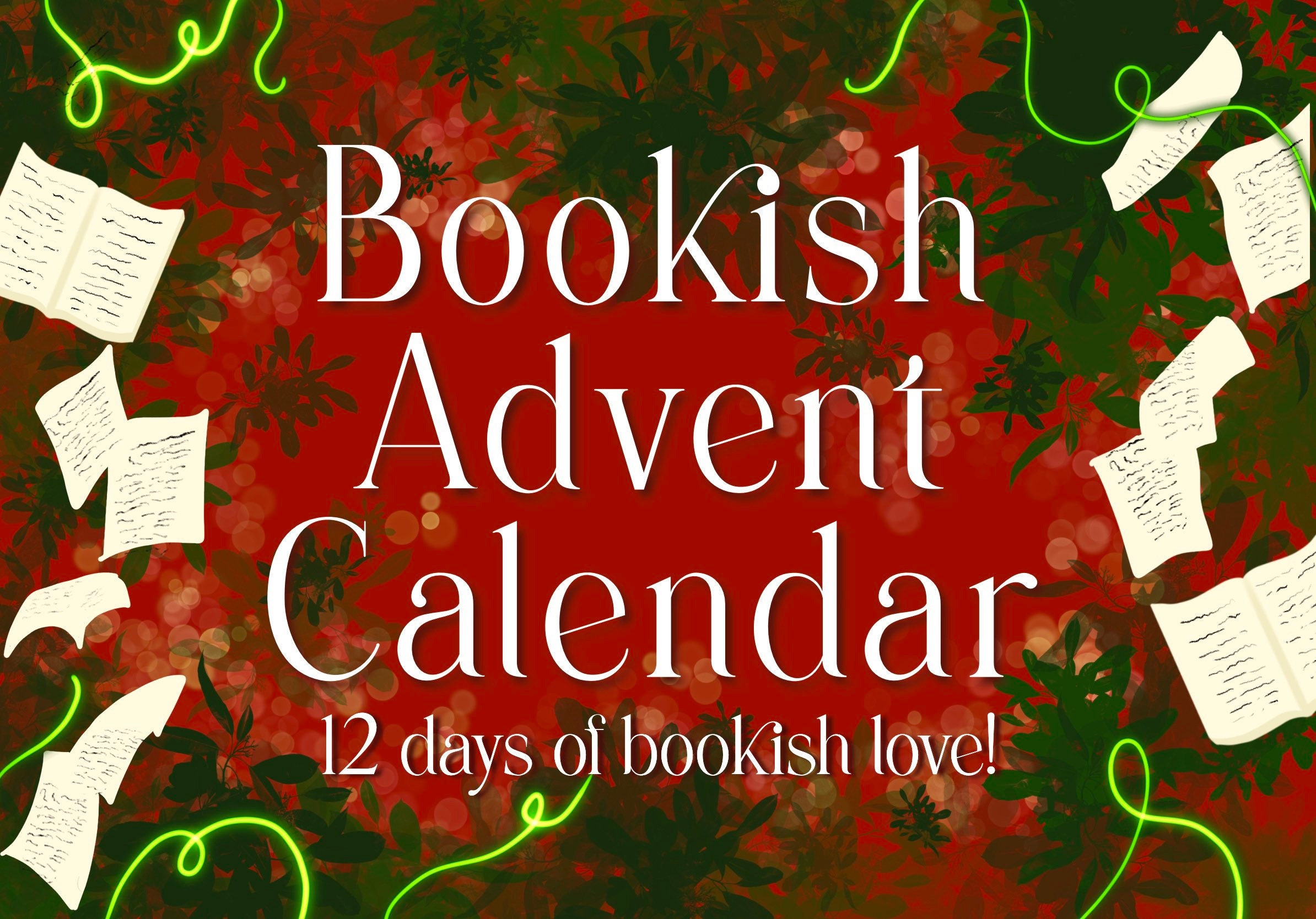 Bookish Advent Calendar 12 Days Christmas Advent Calendar - Etsy