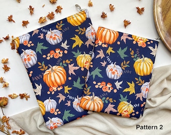 Pumpkin Book Sleeve with Zipper | Fall Kindle Sleeve